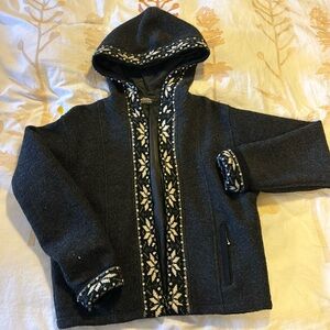 Wool Zip Hooded Jacket